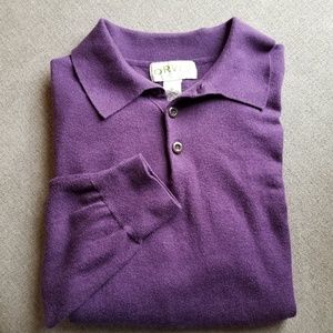 Orvis XL Henley Purple LS Shirt